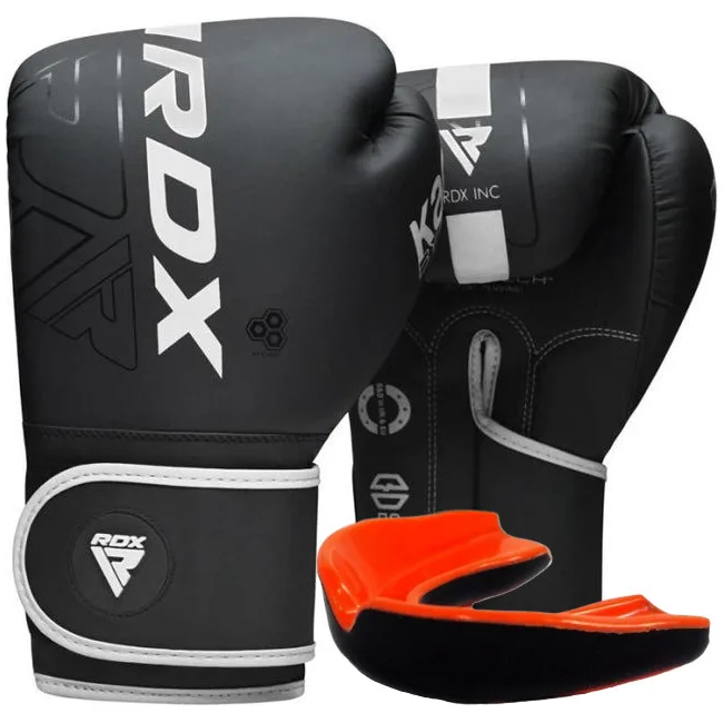 Боксерские перчатки RDX F6 Kara Matte White (капа в комплекте)