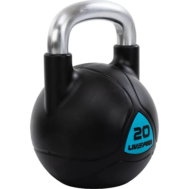 Цельная гиря с полиуретановым покрытием
 LiveUp LP8040-20 вес 20кг