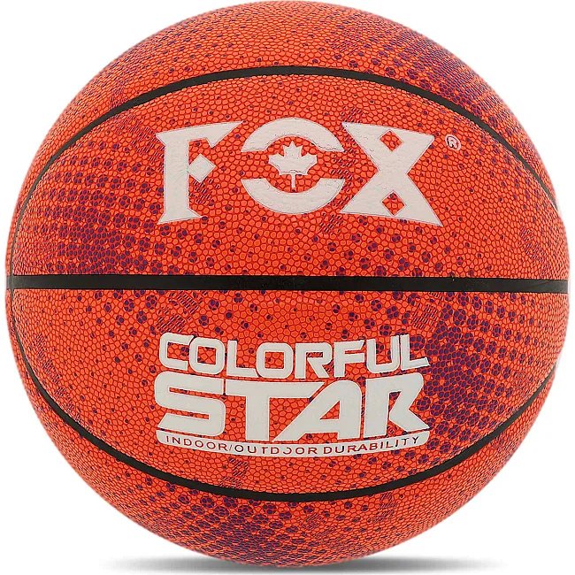 Баскетбольный мяч PU FOX COLORFUL STAR BA-8708 Indoor/Outdoor №7 (Оранжевый)