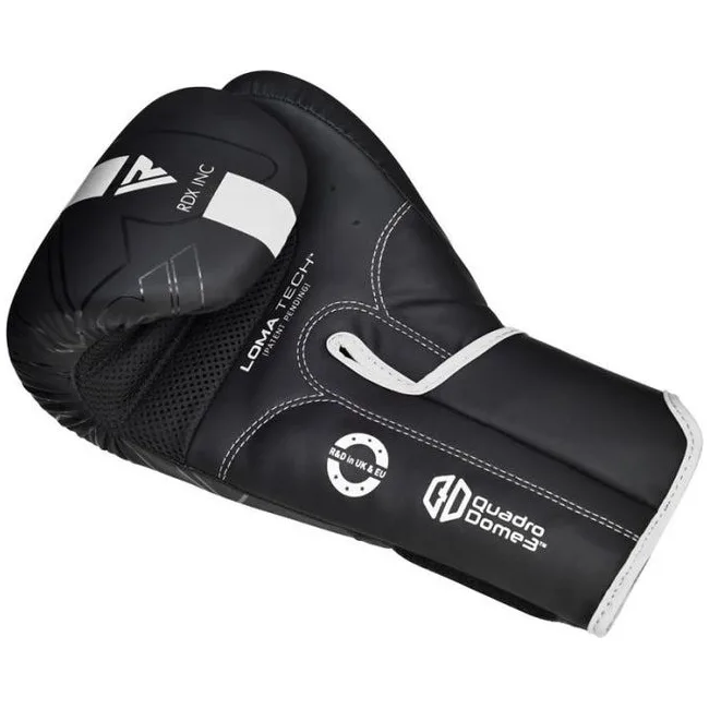 Боксерские перчатки RDX F6 Kara Matte White (капа в комплекте)