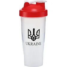 Шейкер для спортивного питания SP-SPORT UKRAINE FI-9931 600мл (Прозрачный-красный)