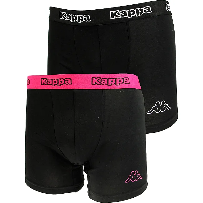 Трусы-боксеры Kappa Boxer 2-Pack Black/Fuchsia мужские S