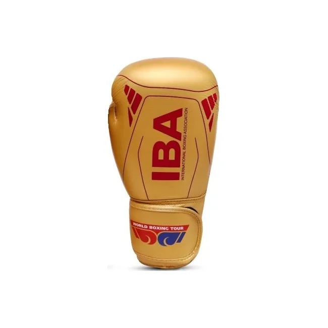 Боксерские перчатки GREEN HILL Super Star Gold Edition с лицензией IBA (Красный)