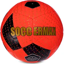 Футбольний м'яч HYBRID SOCCERMAX FIFA FB-3124 №5 PU (Червоний-чорний)