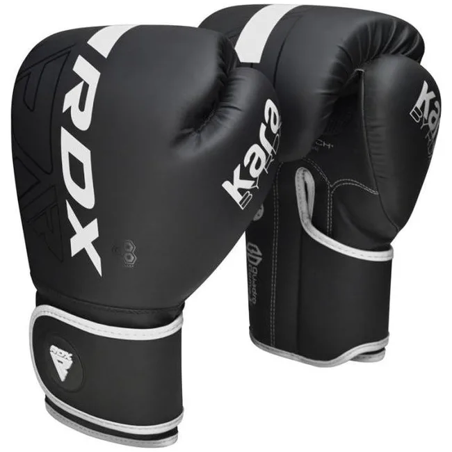 Боксерские перчатки RDX F6 Kara Matte White (капа в комплекте)