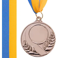 Заготовка спортивної медалі зі стрічкою SP-SPORT SKILL C-4845 ø5см (Срібний)