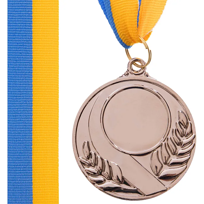 Заготовка медали спортивной с лентой SP-SPORT SKILL C-4845 ø5см (Серебряный)