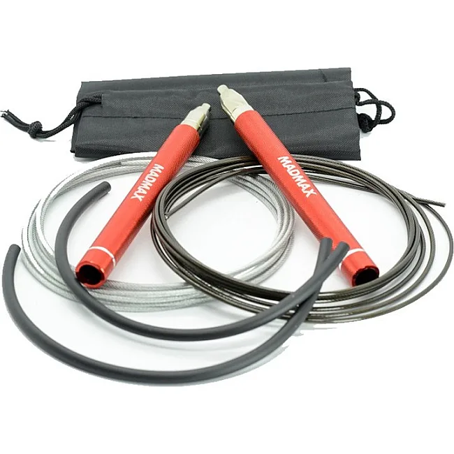 Скакалка скоростная на алюминиевая подшипниках MadMax MFA-286 Speed jump rope Red