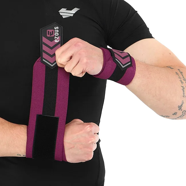 Кистевые бинты
 STRONG WRIST WRAPS EZOUS C-07 2штуки (Черный-фиолетовый)