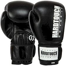 Перчатки для бокса кожаные HARD TOUCH BO-7714 (Черный)