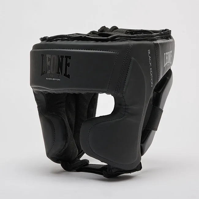 Боксерский шлем Leone CS435 BLACK Edition L (капа в комплекте)