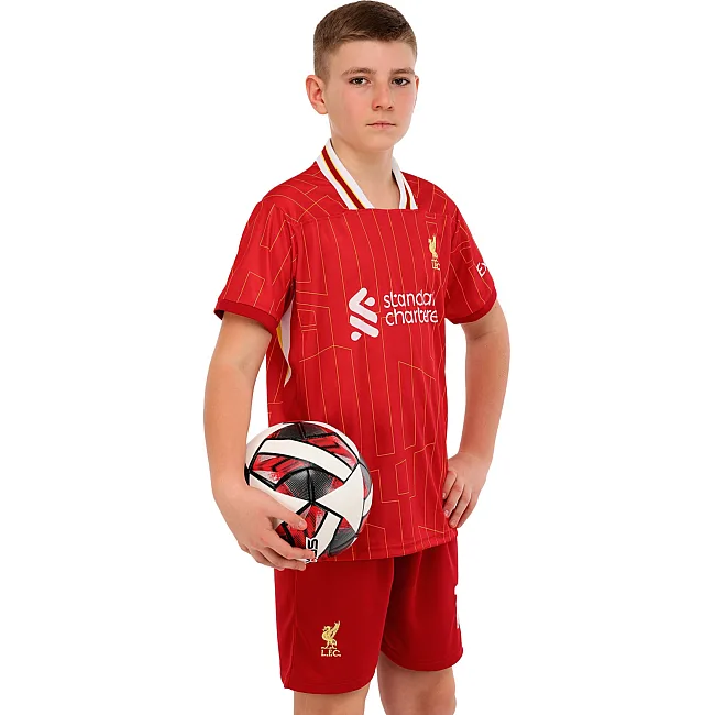 Футбольна форма дитяча із символікою клубу
 LIVERPOOL SALAH 11 домашня 2025 SP-SPORT

 CO-4618 20-30 (Червоно-білий)