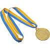 Медаль спортивная с лентой SP-SPORT
 UKRAINE с украинской символикой C-9293 ø6,5см (Золотой)