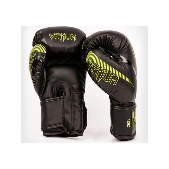 Рукавиці для боксу VENUM Impact Black Neo Yellow