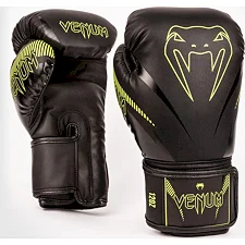 Рукавиці для боксу VENUM Impact Black Neo Yellow