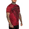 Футболка мужская AFFLICTION Wild Street Tee Affl.Red Biking Red Crystal
