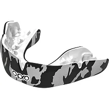 Капа для бокса с индивидуальной подгонкой OPRO Instant Custom Fit Camo Black White Silver