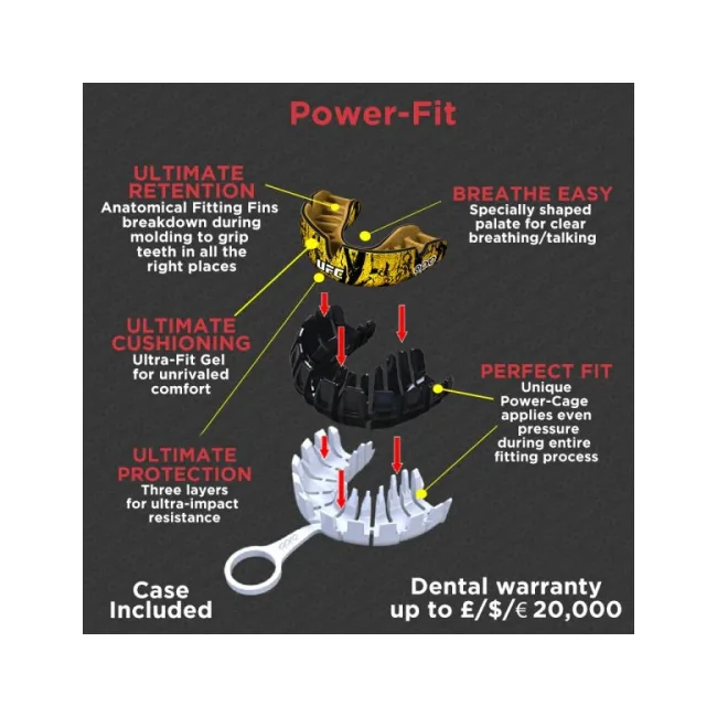 Капа OPRO Power-fit UFC Black Gold