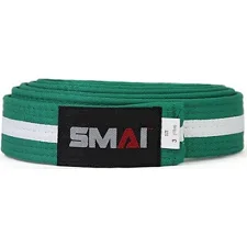 Пояс для кимоно SMAI с белой лентой посередине (зеленый) SM B001GW