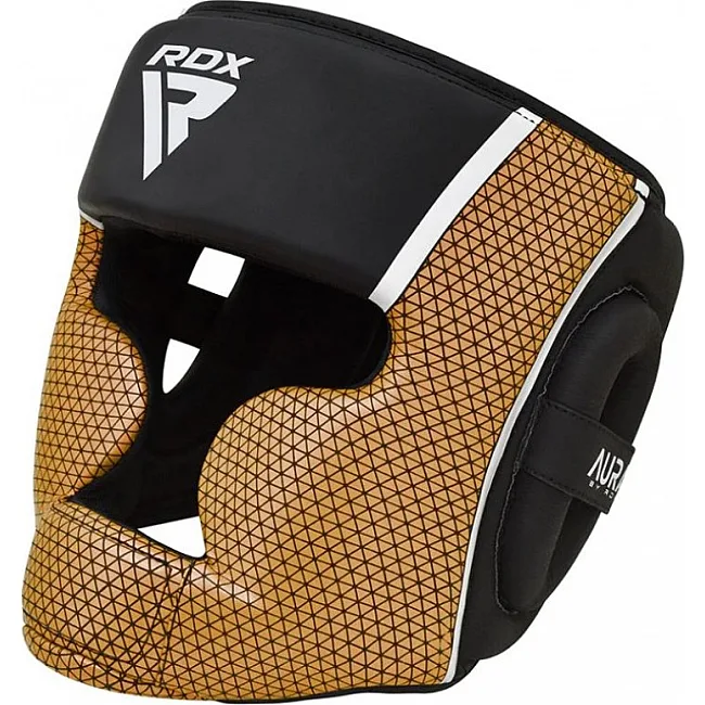 Шлем для бокса RDX T17 Aura Black Gold