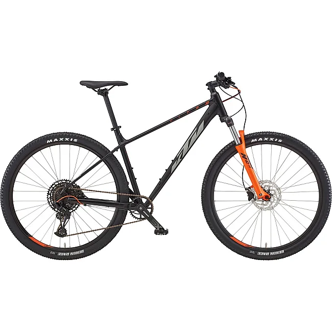 Велосипед KTM ULTRA FUN 29" рама XL/53, матовый черный (серо/оранжевый)