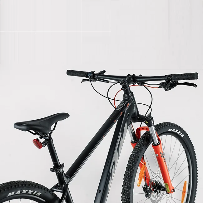 Велосипед KTM ULTRA FUN 29" рама XL/53, матовый черный (серо/оранжевый)