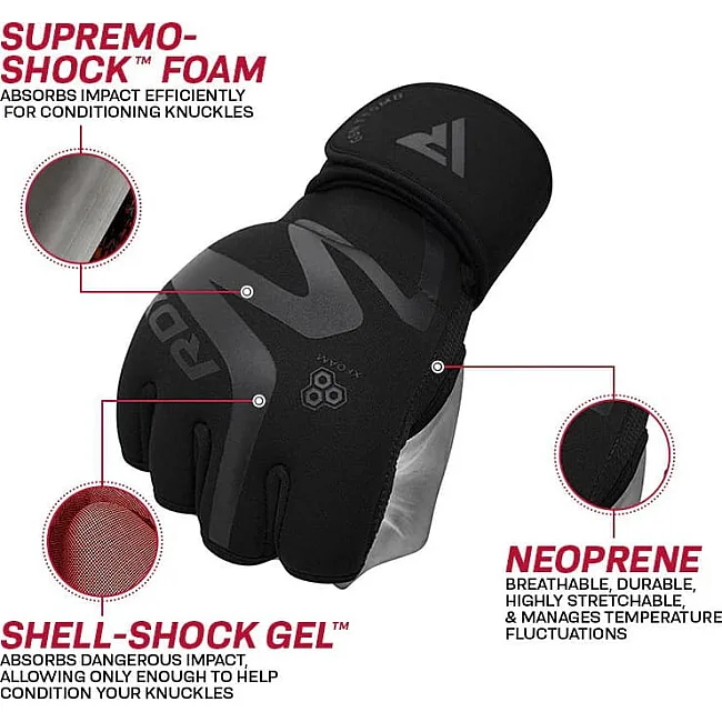 Тренировочные перчатки RDX GRAPPLING GLOVES NEOPRENE T15 черный