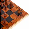 Шахматы шашки нарды 3 в 1 набор настольных игр деревянные SP-SPORT G24 размер 24см x 24см