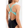Купальник для девочек Arena PAINTING SWIMSUIT V BACK черный (для детей)
