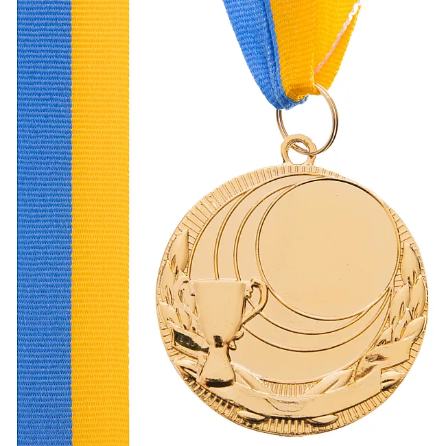 Заготовка медали спортивной с лентой SP-SPORT
 PLUCK C-4844 ø5см (Золотой)