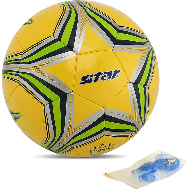 М'яч футзальний STAR FB624-05 №4 PU (Жовто-салатовий)