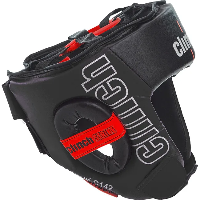 Шлем для бокса открытый PU CLINCH C142 (Красный)