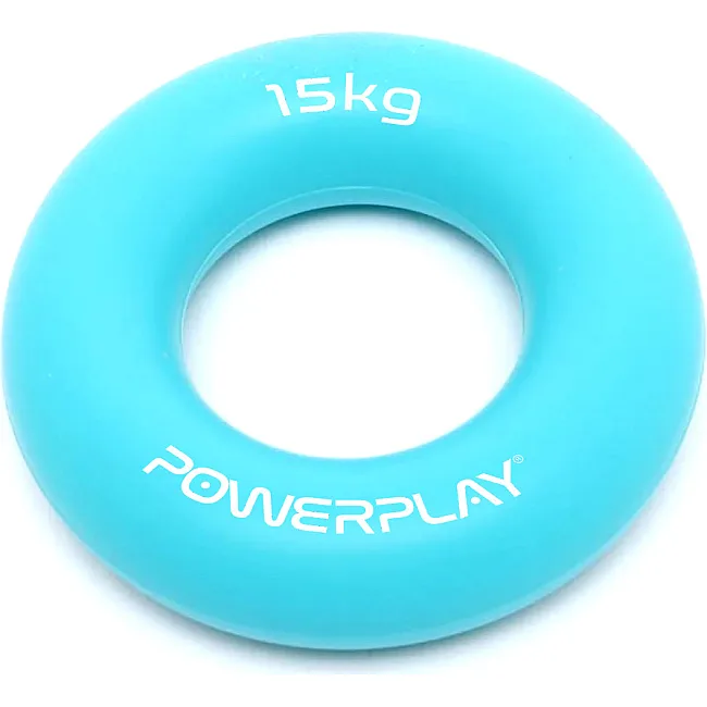Кистьовий еспандер силіконовий POWERPLAY PP-4324 Hand Grip Ring Light 15 кг. Блакитний