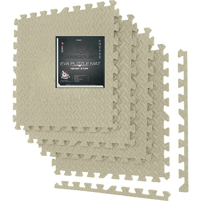 Мат-пазл (ласточкин хвост) PowerPlay PP_4414 EVA Puzzle Mat 120x120x1.2 см Оливковый