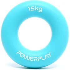 Кистьовий еспандер силіконовий POWERPLAY PP-4324 Hand Grip Ring Light 15 кг. Блакитний