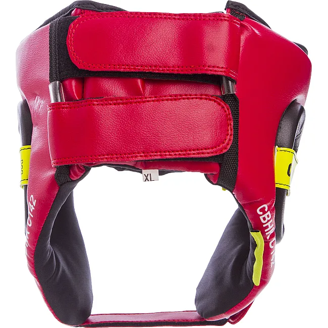 Шлем для бокса открытый PU CLINCH C142 (Красный)