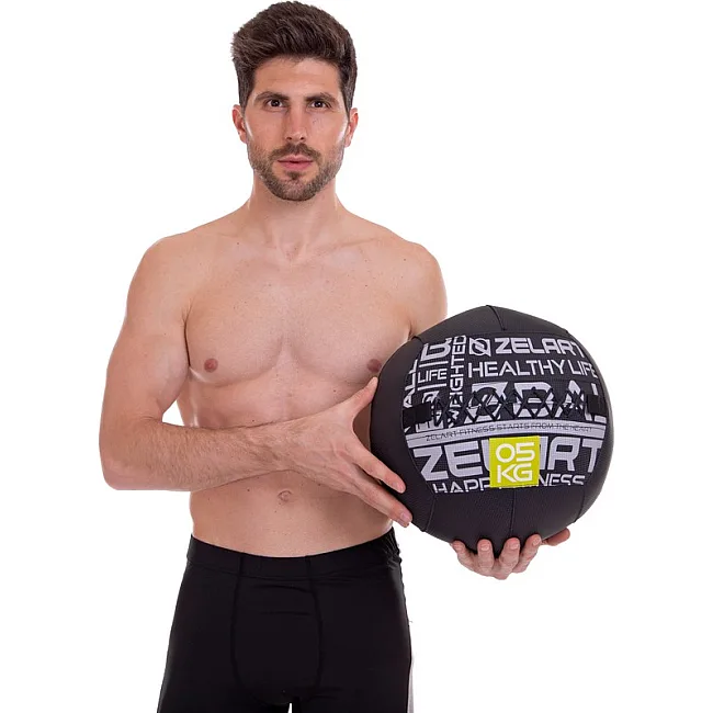 Мяч набивной медицинский для кроссфита WALL BALL ZELART
 FI-2637-5 5кг