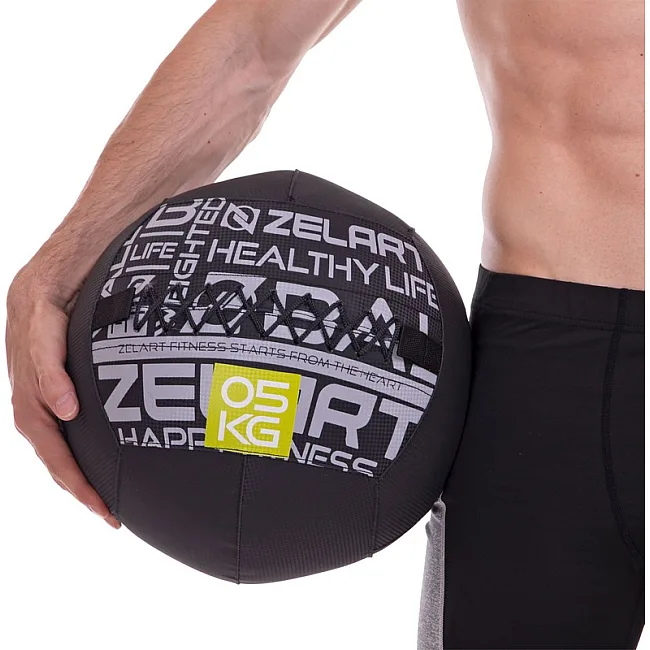 Мяч набивной медицинский для кроссфита WALL BALL ZELART
 FI-2637-5 5кг
