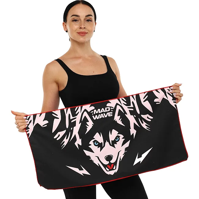 Спортивное полотенце
 из микрофибры MADWAVE
 HUSKY M076302100W 80х40см (Черный)