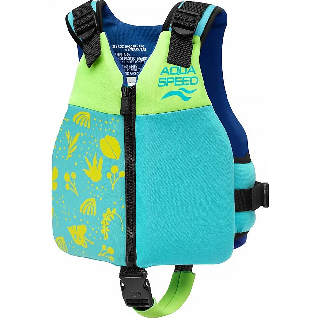 Детский жилет для плавания Aqua Speed Safe Splash 61122 бирюзовый, салатовый, синий 15-19 кг