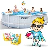 Бассейн каркасный 17в1 INTEX 26746, 488 х 122 см, бело-синий