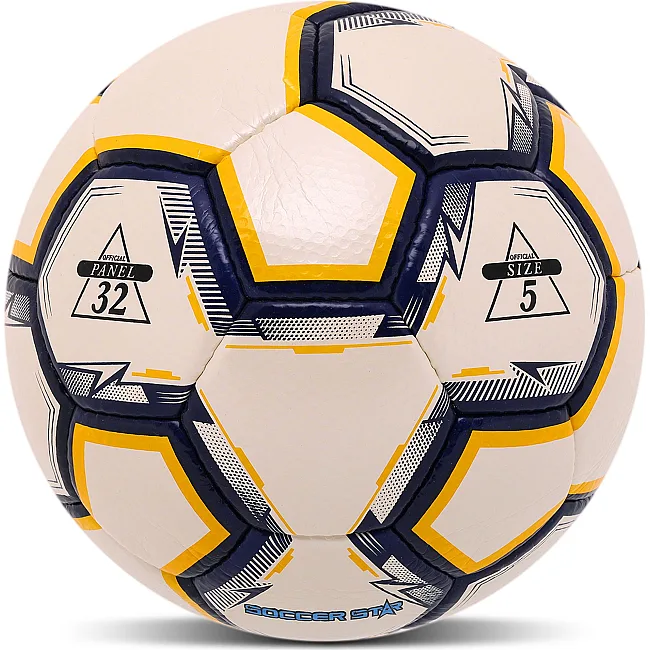 Футбольный мяч
 SOCCER STAR GOLF GRAIN FB-4516 №5 PU (Белый-синий-желтый)