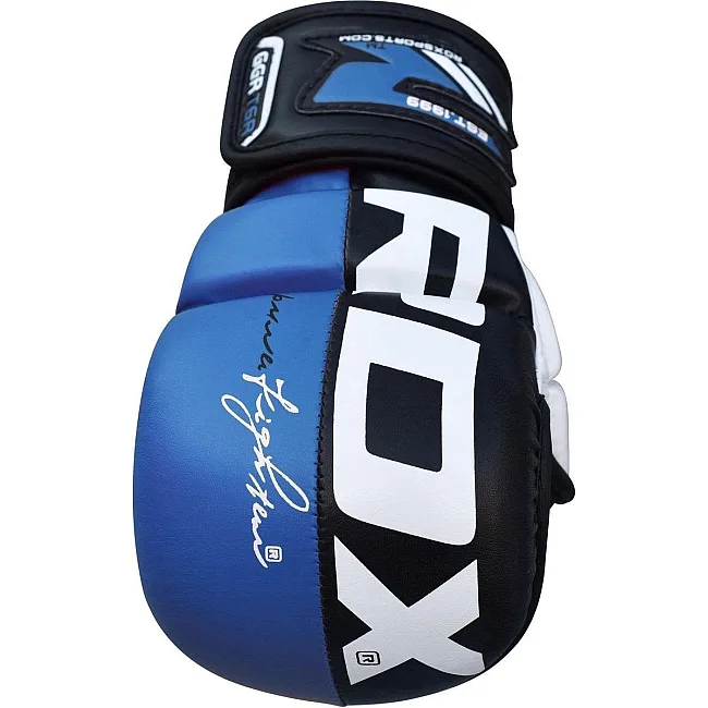 Рукавиці для ММА RDX T6 Plus Rex Blue (капа у комплекті)