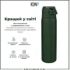 Бутылка для воды металлическая ION8 600 мл. Stainless Steel, Dark Green