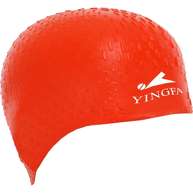 Шапочка для бассейна силиконовая на длинные волосы YINGFA C0061 (Красный)