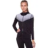 Спортивная кофта женская на молнии с капюшоном V&X FI-6938 (Черный-серый)