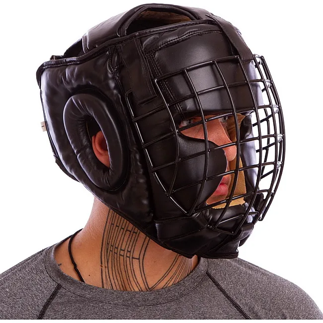 Шлем защитный для единоборств со съемной
 маской PU EVERLAST
 MA-0730 (Красный)