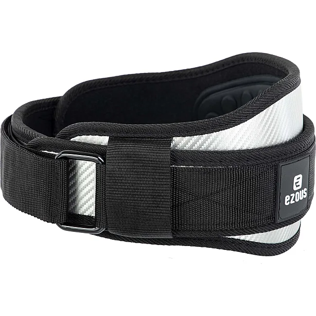 Пояс атлетический текстильный EZOUS CARBON FIBER BELT WITH WAIST PAD O-08 спинка-16см