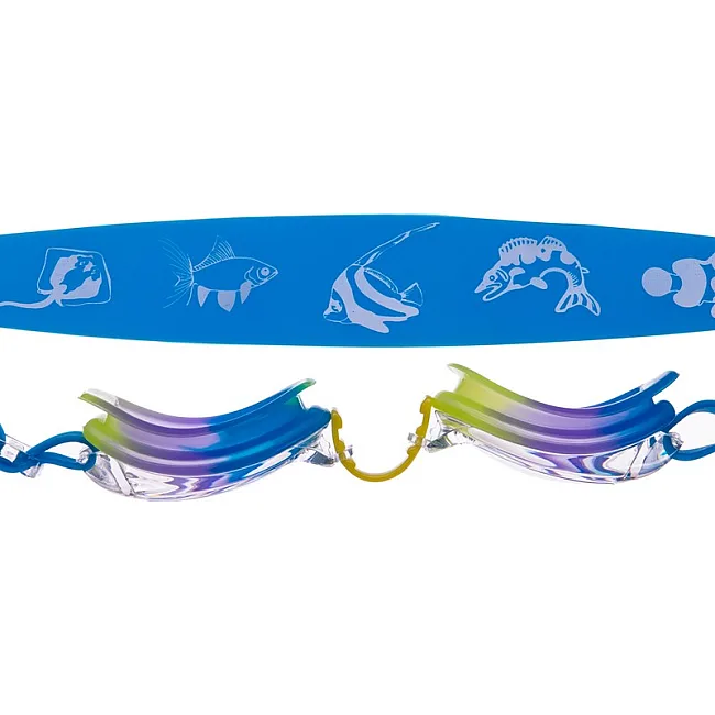 Детские очки для плавания MADWAVE COASTER KIDS M04150 см1 (Синий-белый)