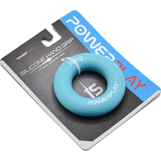 Кистьовий еспандер силіконовий POWERPLAY PP-4324 Hand Grip Ring Light 15 кг. Блакитний